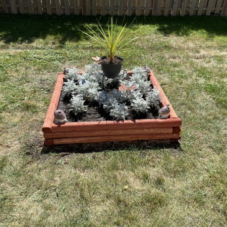 Planter With New Cherry Yard Ties