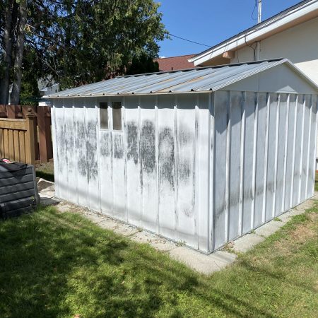 Shed After Sanding & Rust Removal