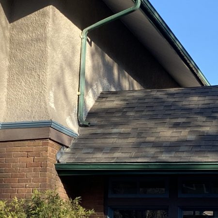 Stucco Matching After New Roof On Centennial Home