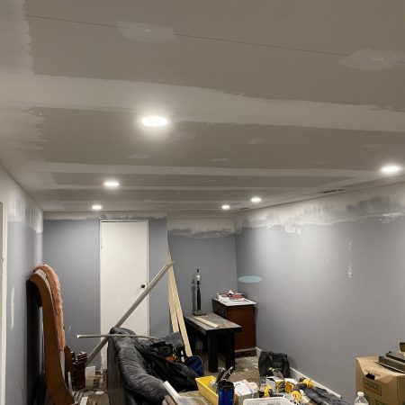 Basement Bedroom Drywall Finishing