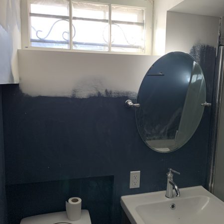 Basement Bathroom Mirror & Vanity