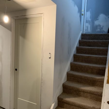 Laundry Room Entrance & Basement Staircase