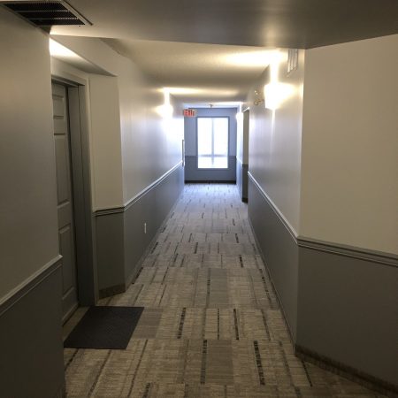 Condo Hallway 2 Tone Paint Job After Drywall Patching