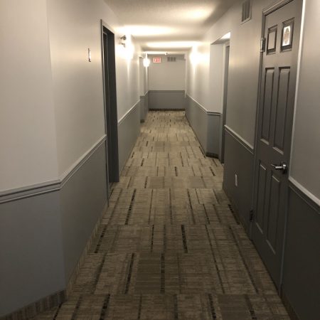 Condo Hallway 2 Tone Paint Job After Drywall Patching