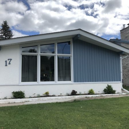 Kenora Home New Exterior Paint Before Faux Stone