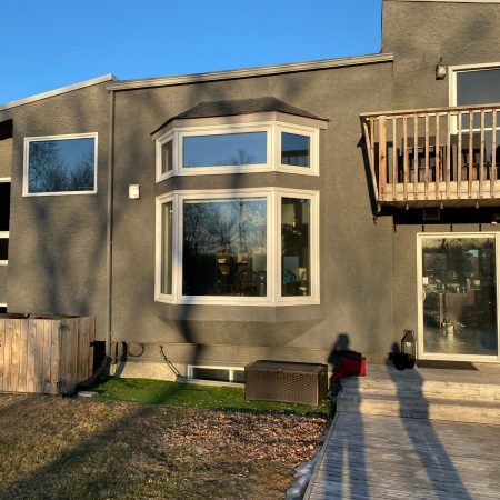 Large Bay Window Stucco Patch