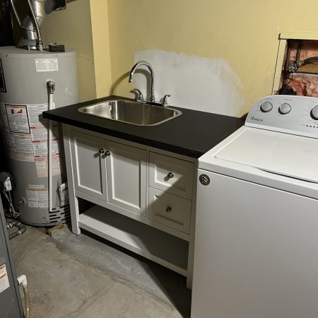 New Laundry Room Vanity After